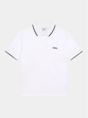 Boss Polo J25P26 D Biały Regular Fit