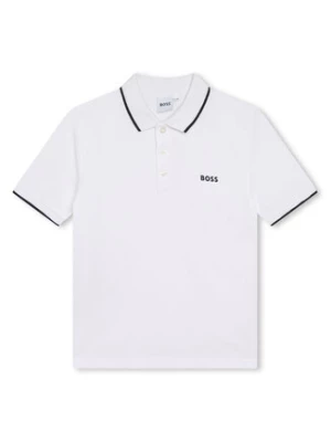 Boss Polo J25P26 D Biały Regular Fit