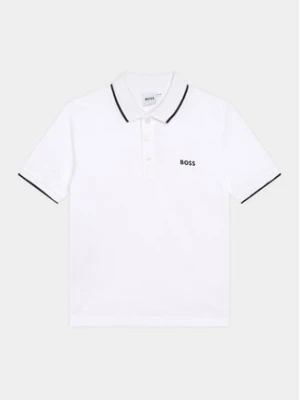 Boss Polo J25P26 D Biały Regular Fit