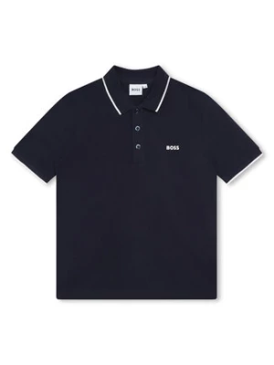 Boss Polo J25P26 D Granatowy Regular Fit