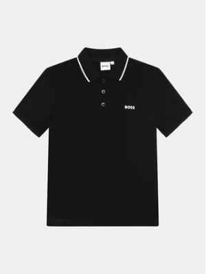 Boss Polo J25P26 S Czarny Regular Fit