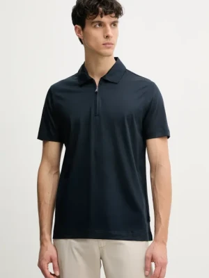 BOSS polo męski kolor granatowy gładki 50537954