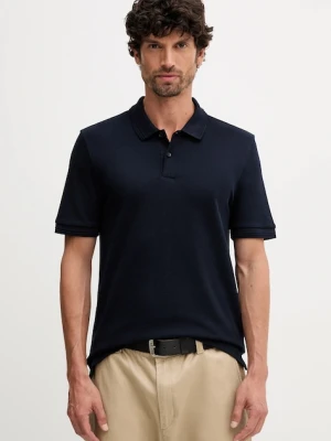 BOSS polo męski kolor granatowy gładki 50549593