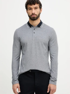 BOSS polo męskie kolor granatowy melanżowy 50531352