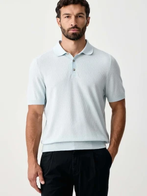 BOSS polo męskie z lyocellem H-Lurazio niebieski