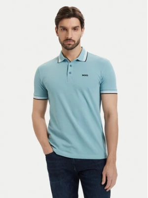 BOSS Polo Paddy 50469055 Turkusowy Regular Fit
