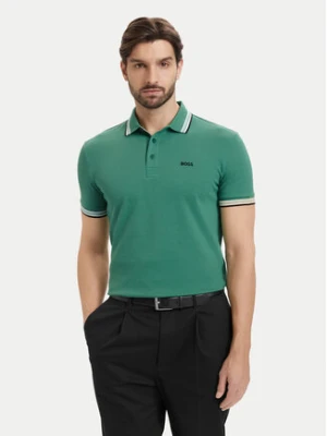 BOSS Polo Paddy 50469055 Zielony Regular Fit