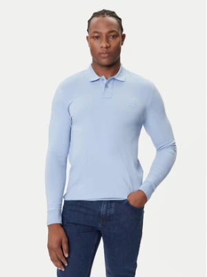 BOSS Polo Passerby 50507704 Błękitny Slim Fit