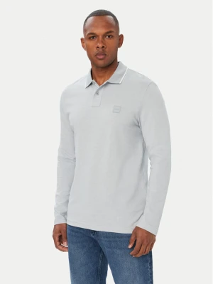 BOSS Polo PasserfordLong 50566186 Szary Regular Fit