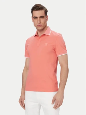 BOSS Polo Passertip 50507699 Czerwony jasny Slim Fit