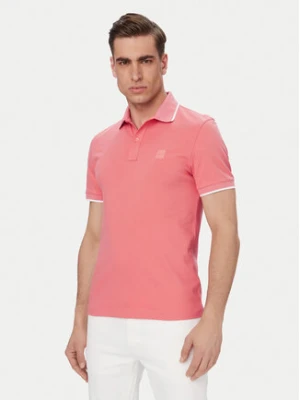 BOSS Polo Passertip 50507699 Czerwony jasny Slim Fit