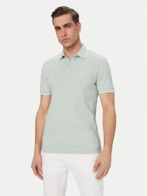 BOSS Polo Passertip 50507699 Turkusowy Slim Fit