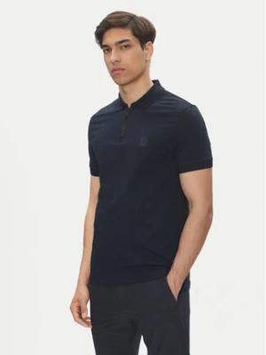 BOSS Polo Passerzip 50537507 Granatowy Slim Fit
