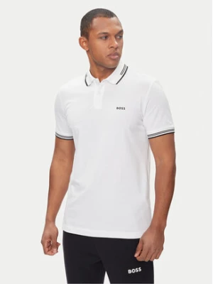 Boss Polo Paul 50506193 Biały Slim Fit