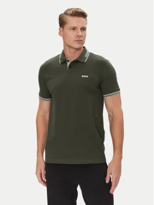 BOSS Polo Paul 50506193 Zielony Slim Fit