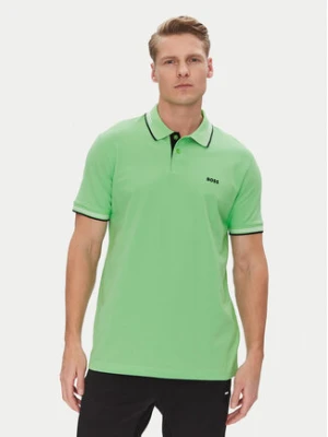 BOSS Polo Paul 50506193 Zielony Slim Fit