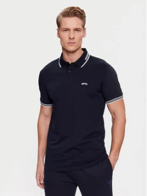 Boss Polo Paul Curved 50469210 Granatowy Regular Fit