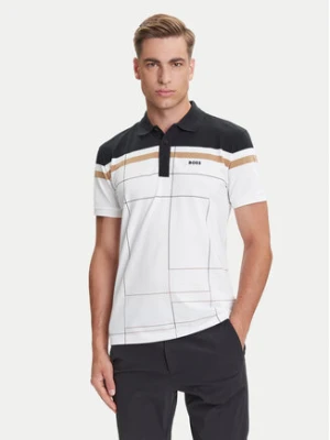 BOSS Polo Paule 50544477 Biały Slim Fit