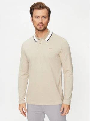 Boss Polo Peoxfordlong_1 50501757 Beżowy Regular Fit