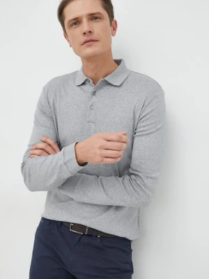 BOSS polo swetrowe męskie bawełniane Pado 30 szary