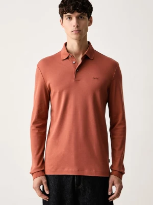 BOSS polo swetrowe męskie bawełniane Pado 30 pomarańczowy