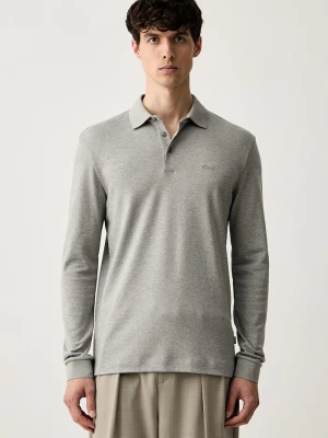 BOSS polo swetrowe męskie bawełniane Pado 30 szary