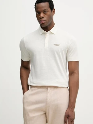 BOSS polo z dodatkiem lnu BOSS X ASTON MARTIN