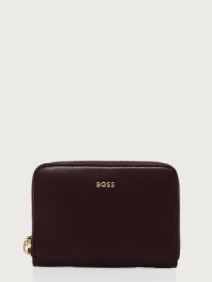 BOSS portfel damski Sandy Mini Ziparound bordowy