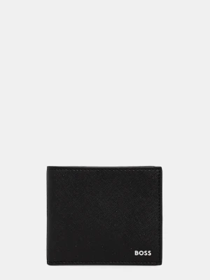 BOSS portfel skórzany męski kolor czarny 50536710