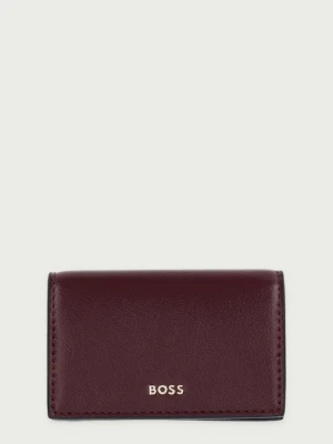 BOSS portfel z imitacji skóry Sandy Flap C.Holder fioletowy
