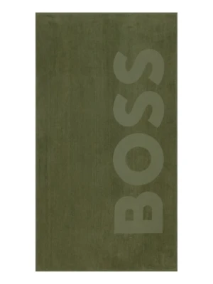 BOSS ręcznik plażowy bawełniany ZUMA Olive 100 x 180 cm kolor zielony