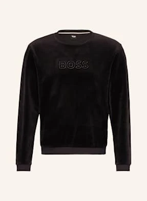 Boss Rekreacyjna Bluza Nierozpinana Velour Z Materiału Nicki schwarz