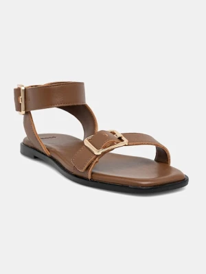 BOSS sandały damskie skórzane Charlize