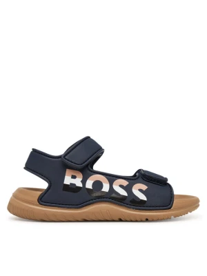 BOSS Sandały J52821 D Granatowy