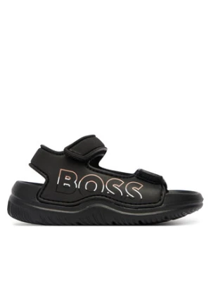 BOSS Sandały J52821 M Czarny