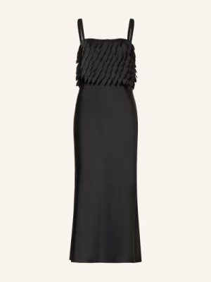 Boss Satyna Sukienka Dalaser schwarz