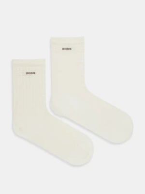BOSS skarpetki 2-pack damskie kolor beżowy 50543594