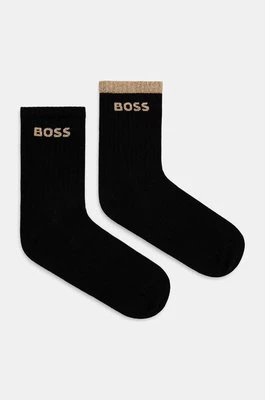 BOSS skarpetki 2-pack damskie kolor czarny 50524401