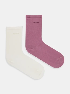 BOSS skarpetki 2-pack damskie kolor różowy 50543398
