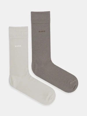 BOSS skarpetki 2-pack męskie kolor beżowy 50467709