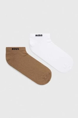 BOSS skarpetki 2-pack męskie kolor beżowy 50467730