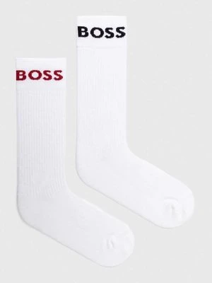 BOSS skarpetki 2-pack męskie kolor biały 50467707