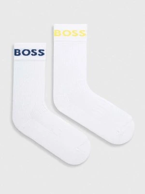 BOSS skarpetki 2-pack męskie kolor biały 50467707