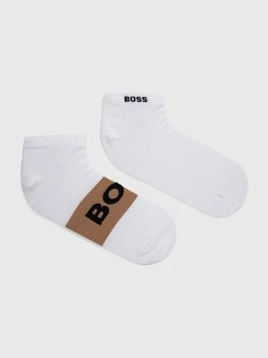 BOSS skarpetki 2-pack męskie kolor biały 50469720