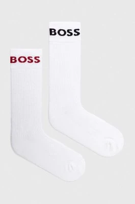 BOSS skarpetki 2-pack męskie kolor biały 50467707