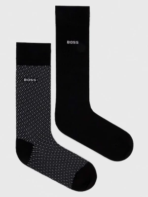 BOSS skarpetki 2-pack męskie kolor czarny