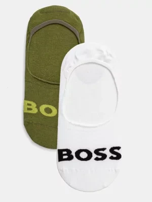 BOSS skarpetki 2-pack męskie kolor zielony 50516402