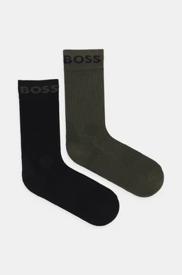 BOSS skarpetki 2-pack męskie kolor zielony