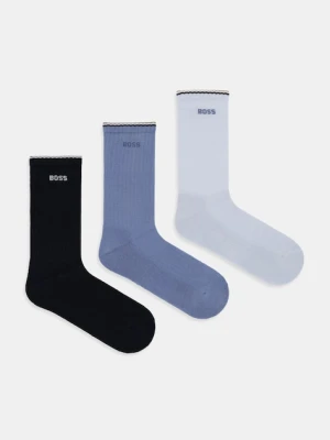 BOSS skarpetki 3-pack 3P QS Rib Stripe CC kolor niebieski 50531597