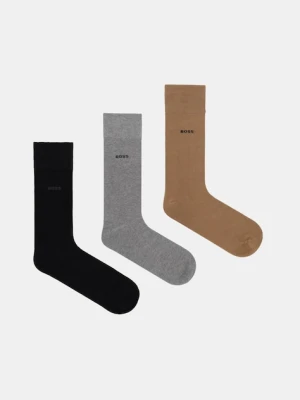 BOSS skarpetki 3-pack kolor szary 50558589
